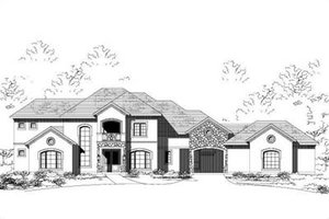 European Exterior - Front Elevation Plan #411-193