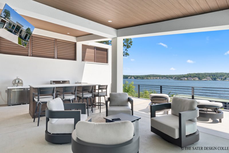 Architectural House Design - Exterior - Covered Porch for Contemporary House Plan #930-546 - 3 bed, 3.5 bath