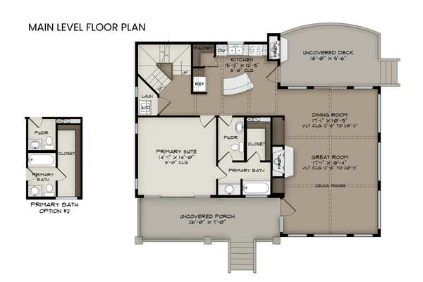 Architectural House Design - Cabin Floor Plan - Main Floor Plan #1108-9