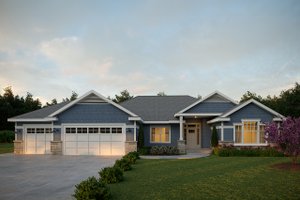 Craftsman Exterior - Front Elevation Plan #124-842