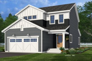 House Blueprint - Craftsman Exterior - Front Elevation Plan #51-1469