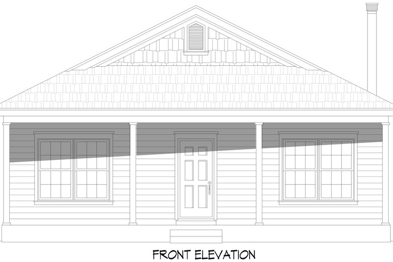 Architectural House Design - Exterior - Front Elevation 3 for Contemporary House Plan #932-1027 - 2 bed, 1 bath