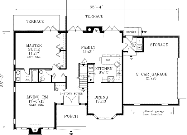 Dream House Plan - Traditional Floor Plan - Main Floor Plan #3-174