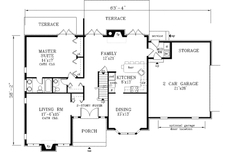 Dream House Plan - Floor Plan - Main Floor for Traditional House Plan #3-174 - 4 bed, 3.5 bath