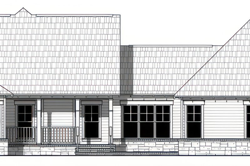 Home Plan - Exterior - Rear Elevation for Craftsman House Plan #21-671 - 3 bed, 2.5 bath