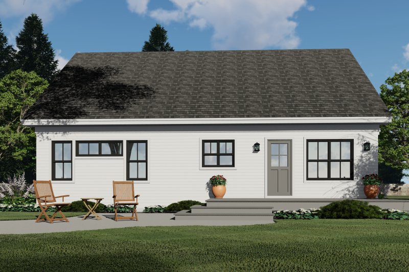 Home Plan - Exterior - Rear Elevation 1 for Farmhouse House Plan #51-1203 - 3 bed, 2.5 bath