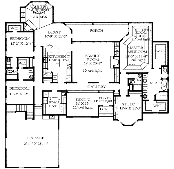 European Floor Plan - Main Floor Plan #69-156