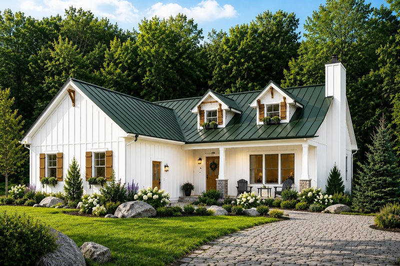 Architectural House Design - Exterior - Front Elevation 4 for Farmhouse House Plan #928-427 - 3 bed, 3 bath