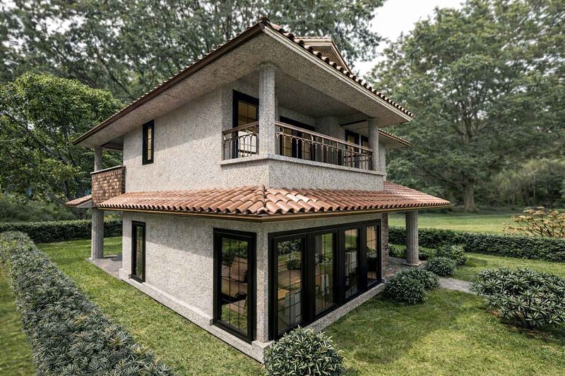 House Blueprint - Exterior - Other Elevation 1 for Mediterranean House Plan #1101-62 - 2 bed, 2.5 bath