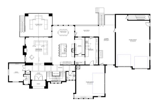 Floor Plan - Main Floor for European House Plan #1114-12 - 6 bed, 4.5 bath