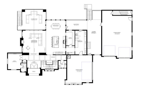 House Blueprint - European Floor Plan - Main Floor Plan #1114-12