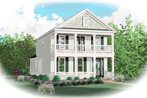 Southern Exterior - Front Elevation Plan #81-13614