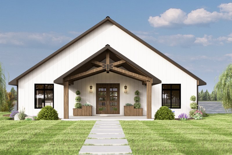 House Design - Barndominium Exterior - Front Elevation Plan #1064-311