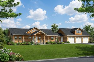 Exterior - Front Elevation for Craftsman House Plan #117-1097 - 3 bed, 2.5 bath