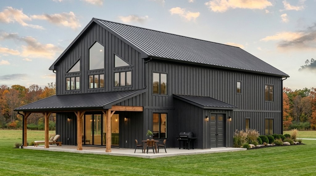 Exterior - Front Elevation 2 for Barndominium House Plan #1064-374 - 6 bed, 4.5 bath