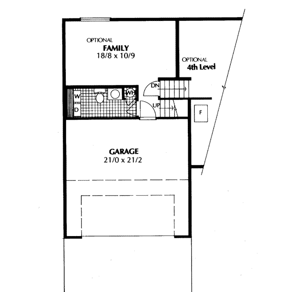 Home Plan - Traditional Floor Plan - Lower Floor Plan #87-404