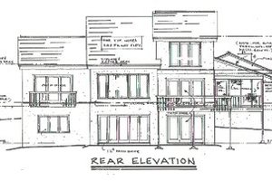 Exterior - Rear Elevation House Plan #322-101 - 3 bed, 2.5 bath