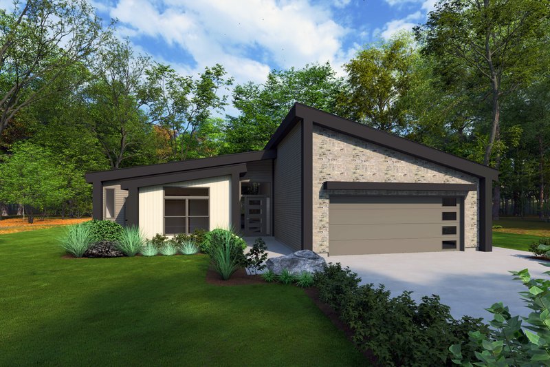 Dream House Plan - Modern Exterior - Front Elevation Plan #1111-39