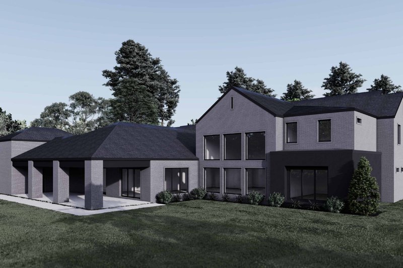 Dream House Plan - Exterior - Rear Elevation for Contemporary House Plan #923-402 - 6 bed, 6.5 bath