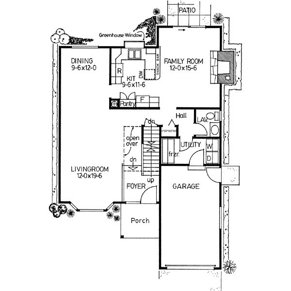 House Blueprint - Traditional Floor Plan - Main Floor Plan #126-113