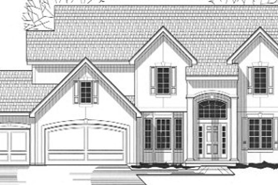 Exterior - Front Elevation for Traditional House Plan #67-747 - 4 bed, 3.5 bath