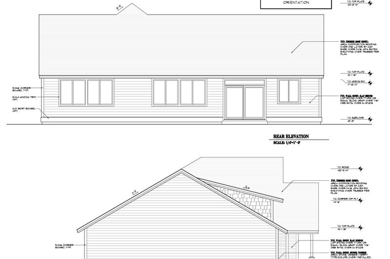 Architectural House Design - Exterior - Other Elevation 1 for Craftsman House Plan #53-464 - 3 bed, 2 bath