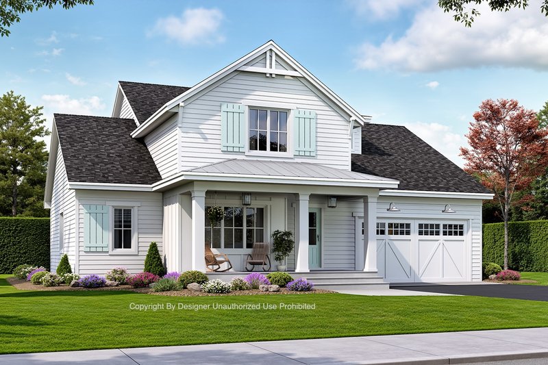 House Design - Exterior - Front Elevation 4 for Farmhouse House Plan #51-1360 - 4 bed, 3.5 bath