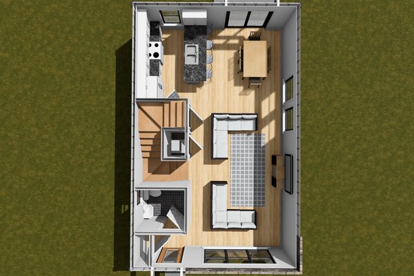 House Blueprint - Modern Floor Plan - Main Floor Plan #513-2357