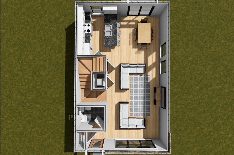 Dream House Plan - Floor Plan - Main Floor 1 for Modern House Plan #513-2357 - 3 bed, 2.5 bath