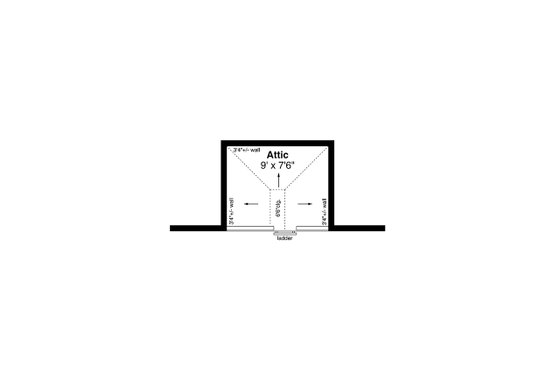 Floor Plan - Upper Floor for Cottage House Plan #124-1336, 1 bath