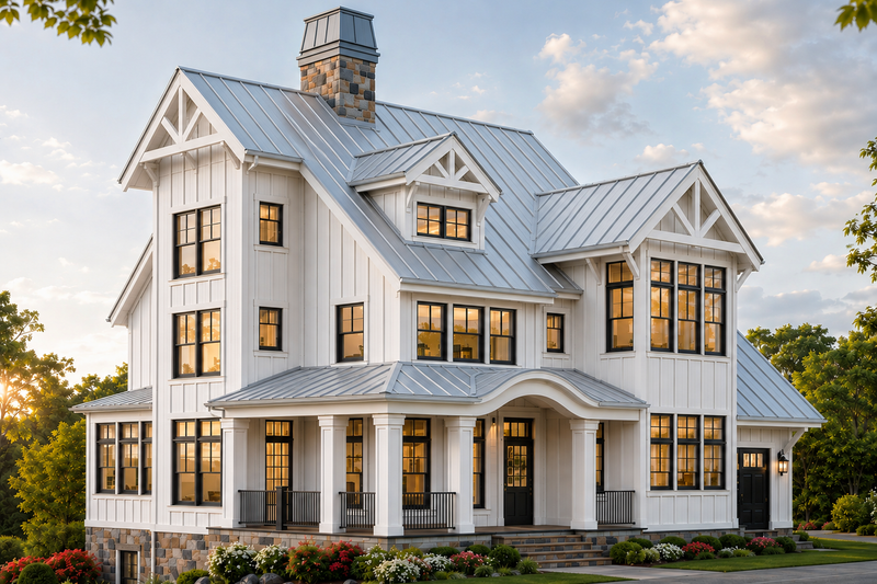 Dream House Plan - Exterior - Front Elevation 3 for Farmhouse House Plan #928-437 - 4 bed, 2.5 bath
