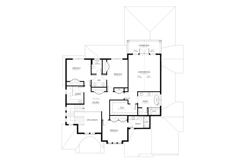 Home Plan - Floor Plan - Upper Floor for Farmhouse House Plan #1114-86 - 4 bed, 3.5 bath