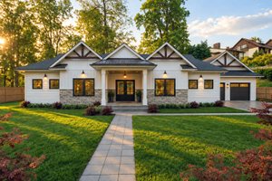 Exterior - Front Elevation for Country House Plan #1101-76 - 3 bed, 2.5 bath