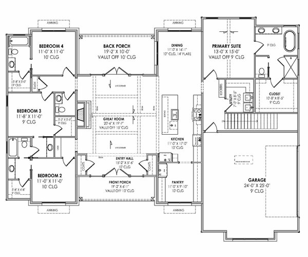 European Floor Plan - Main Floor Plan #1096-85