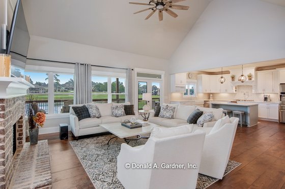 Interior - Family Room for Craftsman House Plan #929-1110 - 4 bed, 3.5 bath