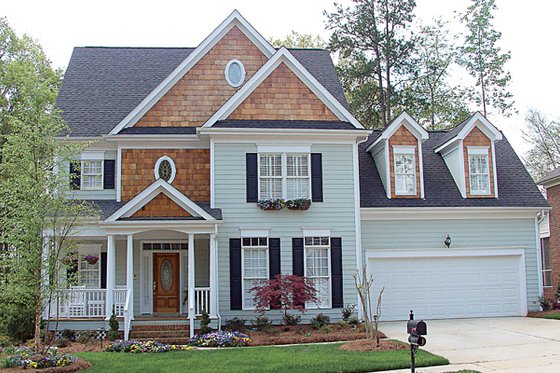 Exterior - Front Elevation for Colonial House Plan #453-77 - 3 bed, 2.5 bath
