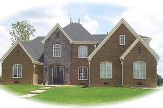 Exterior - Front Elevation for Colonial House Plan #81-1606 - 4 bed, 4 bath