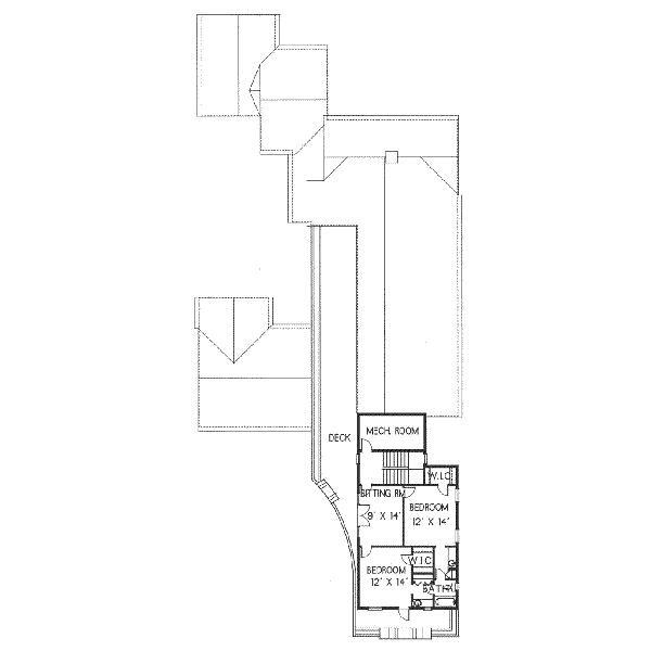 Mediterranean Floor Plan - Upper Floor Plan #76-113