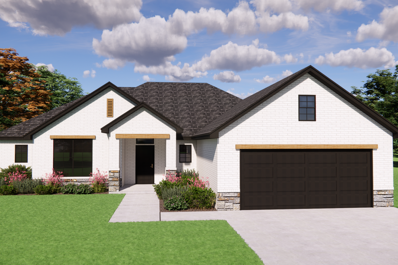 House Blueprint - Contemporary Exterior - Front Elevation Plan #1119-5