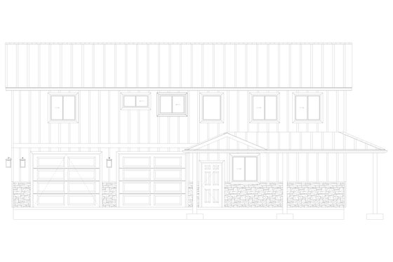 Exterior - Front Elevation 5 for Barndominium House Plan #1060-243 - 2 bed, 2 bath