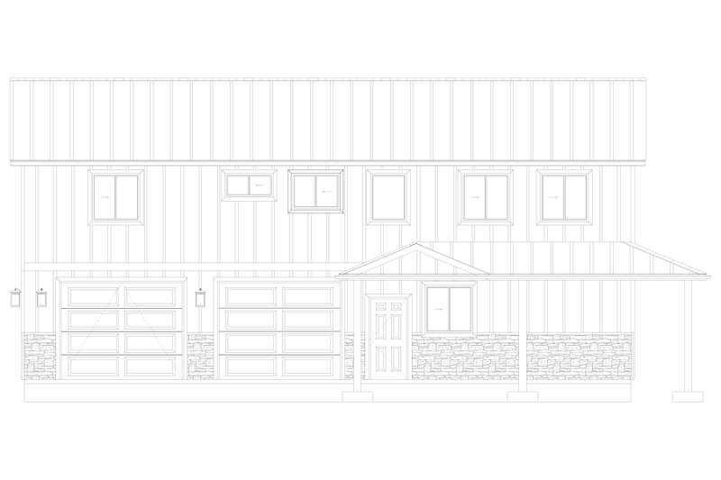 House Design - Exterior - Front Elevation 5 for Barndominium House Plan #1060-243 - 2 bed, 2 bath