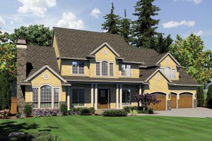 Country Exterior - Front Elevation Plan #48-619