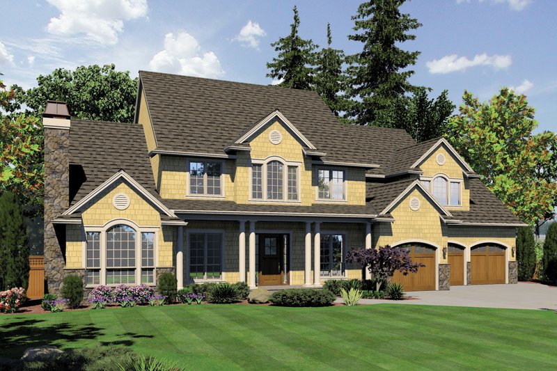 Architectural House Design - Country Exterior - Front Elevation Plan #48-619
