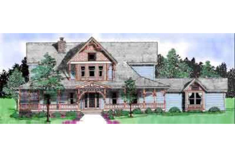 House Blueprint - Victorian Exterior - Front Elevation Plan #52-182