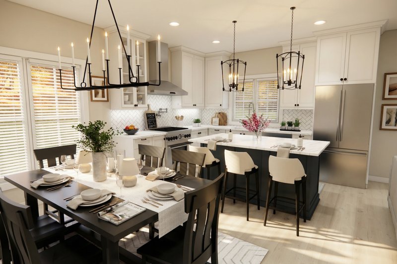 Dream House Plan - Interior - Dining Room for Farmhouse House Plan #51-1529 - 3 bed, 2 bath