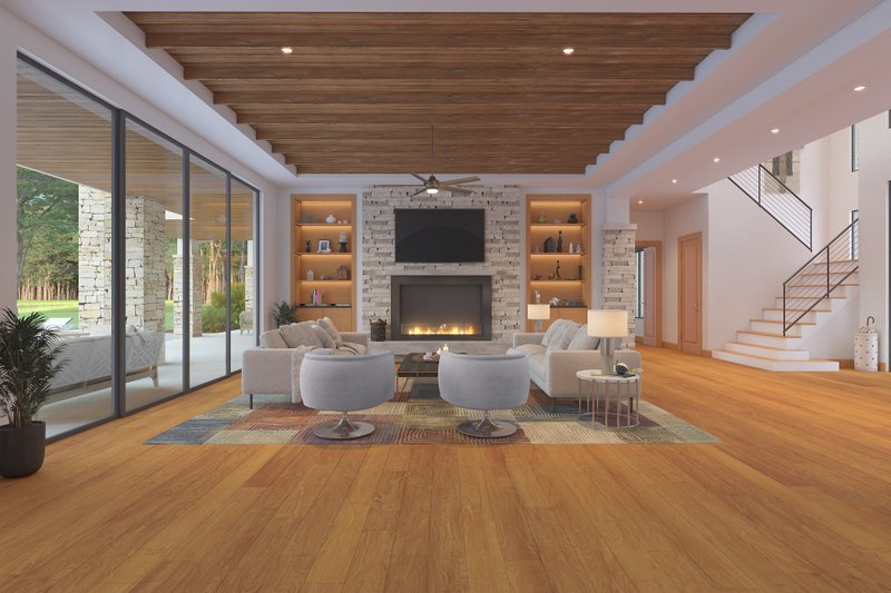 House Blueprint - Interior - Family Room for Contemporary House Plan #930-544 - 4 bed, 5 bath