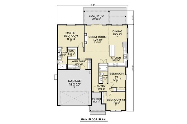 House Blueprint - Farmhouse Floor Plan - Main Floor Plan #1070-250