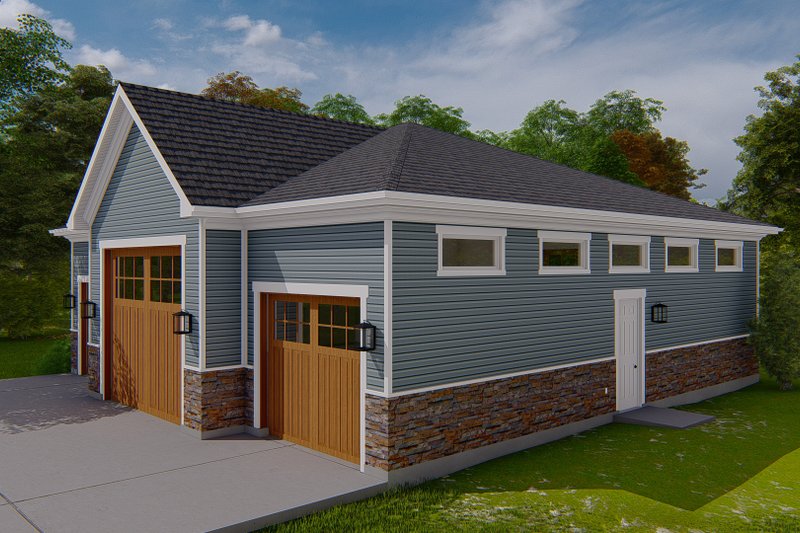Architectural House Design - Exterior - Other Elevation for Craftsman House Plan #1060-156, 1 bath