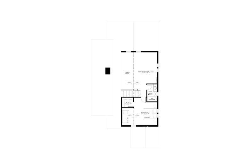 Home Plan - Floor Plan - Upper Floor for Cottage House Plan #1114-41 - 3 bed, 2 bath