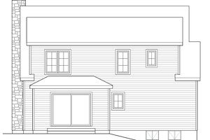 Exterior - Rear Elevation for Country House Plan #22-582 - 3 bed, 2.5 bath